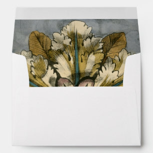 Decorative Demask Rosette on Grey Background Envelopes