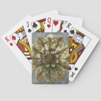 Decorative Demask Rosette on Grey Background