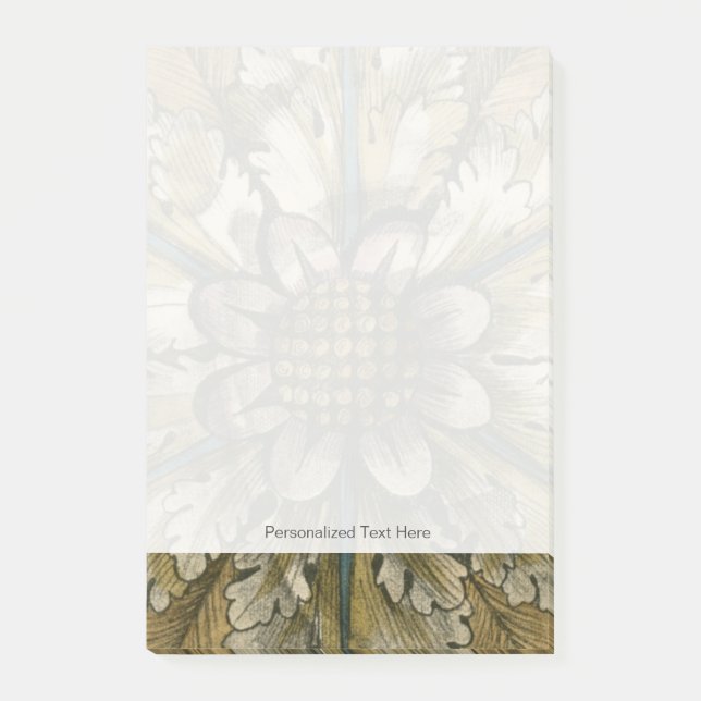 Decorative Demask Rosette on Grey Background Post-it Notes (Front)