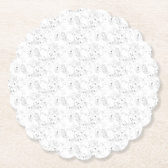 decorative Design Two Paper Coaster (Front)