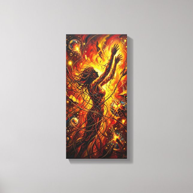decorative digital art canvas print (Front)