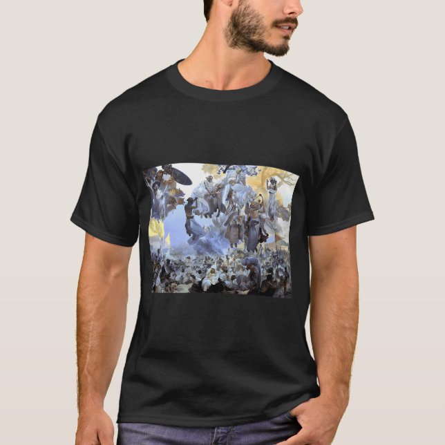DECORATIVE DOCUMENTS Alphonse Mucha Advertising Vi T-Shirt (Front)