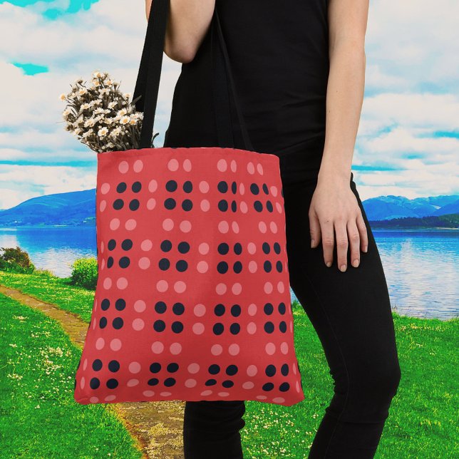  Decorative Dots in Pink and Grey Tote Bag (Creator Uploaded)