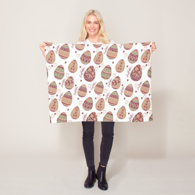 Decorative Easter Eggs Pattern | Fleece Blanket (In Situ)