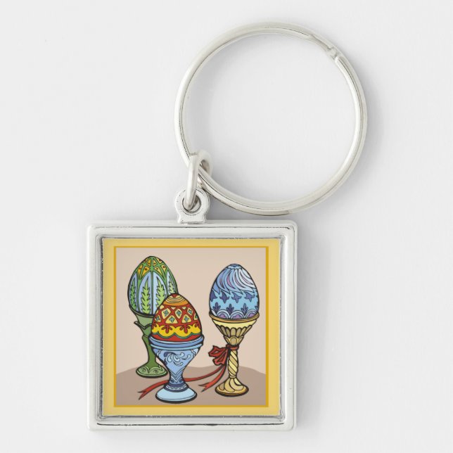Decorative Eggs  Keychain (Front)