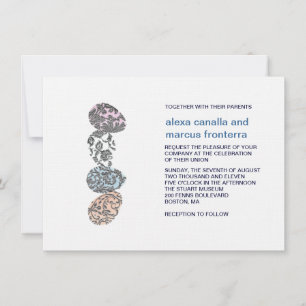 Decorative Eggs Wedding Invitation