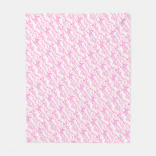 Decorative Elegant Soft Powder Pink Clouds Fleece Blanket