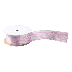 Decorative Elegant Soft Powder Pink Clouds Satin Ribbon