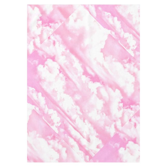 Decorative Elegant Soft Powder Pink Clouds Tablecloth (Front)