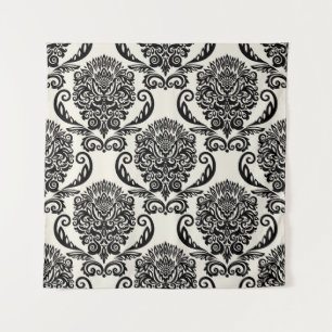 Decorative elements, freehand seamless drawing. tapestry