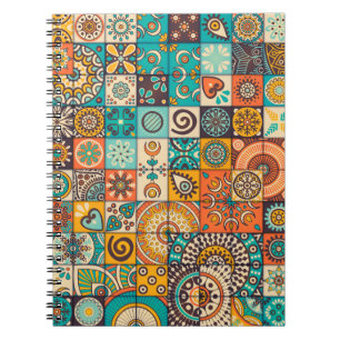 Decorative Elements: Vintage Hand-Drawn Pattern Notebook