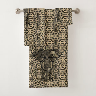 Decorative elephant towel set
