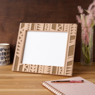 Decorative engraved tribal print pattern etched frames
