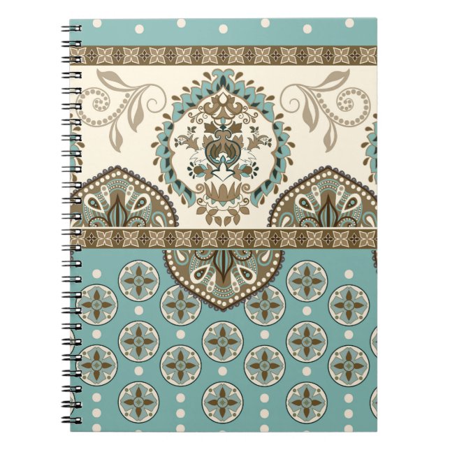 Decorative Ethnic Moroccan Style Border Notebook (Front)