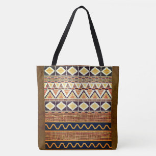 Decorative Ethnic Weave Pattern Tote Bag