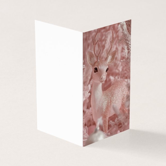 Decorative Fairy Pink Holiday Deer  (Outside)