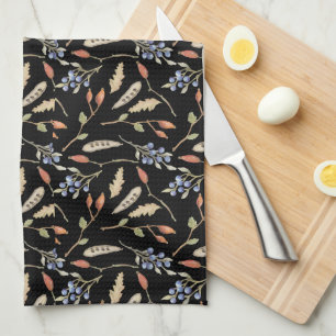 Decorative Fall Themed Pattern Kitchen Towel
