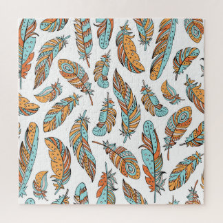 Decorative Feathers: Hand-Drawn Vintage Art Jigsaw Puzzle