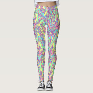 Decorative Feathers Leggings