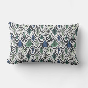 Decorative Feathers Lumbar Pillow