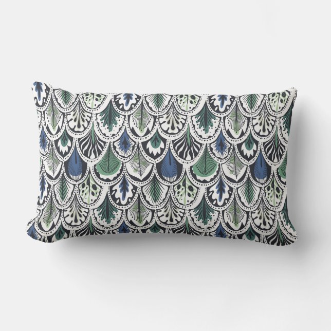 Decorative Feathers Lumbar Pillow (Front)