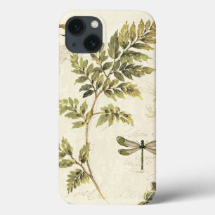 Decorative Ferns and a Dragonfly iPhone 13 Case