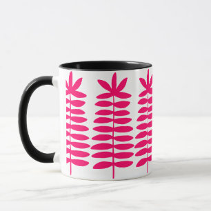 Decorative Ferns - Crimson Mug