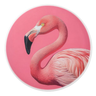 Decorative flamingo ceramic knobs