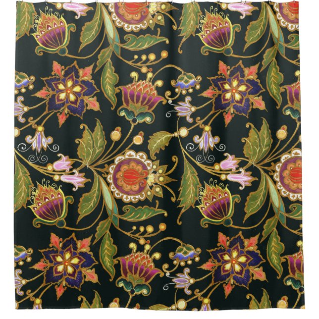Decorative Floral: Acrylic Golden Purple. (Front)