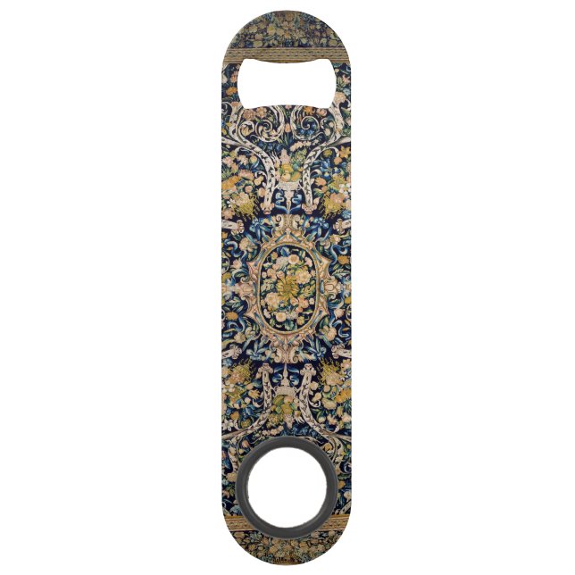 Decorative Floral Carpet Pattern Bar Key (Front)