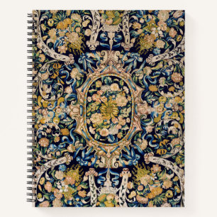 Decorative Floral Carpet Pattern Notebook