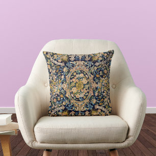 Decorative Floral Carpet Pattern Throw Pillow