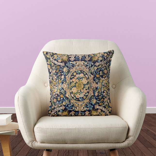 Decorative Floral Carpet Pattern Throw Pillow (Creator Uploaded)