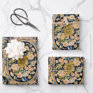 Decorative Floral Carpet Pattern Wrapping Paper Sheet
