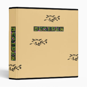 Decorative Floral Design Recipe Binder