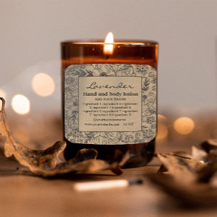 Decorative Floral frame Kraft Paper label