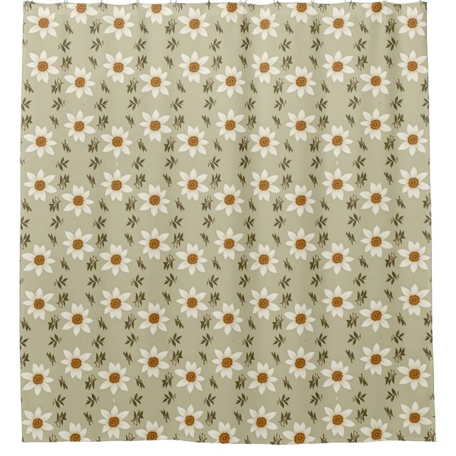 Decorative Floral in White and Beige (Front)