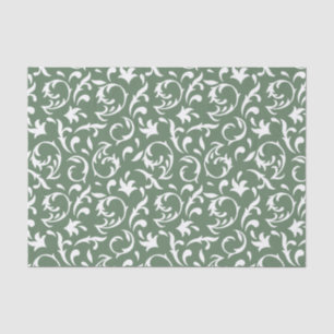 Decorative Floral in White Tissue Paper