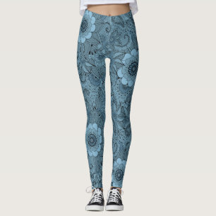 Decorative Floral Leggings