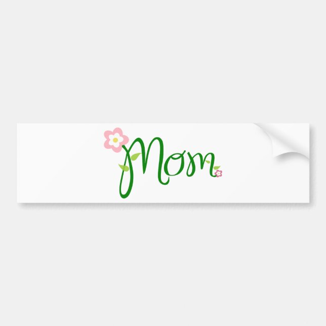 Decorative Floral Mum Bumper Sticker (Front)