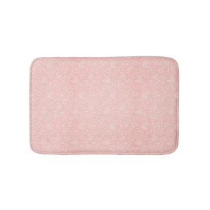 Decorative floral pattern bath mat