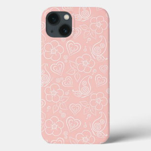 Decorative floral pattern iPhone 13 case