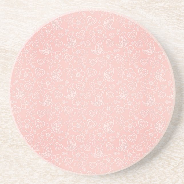 Decorative floral pattern coaster (Front)