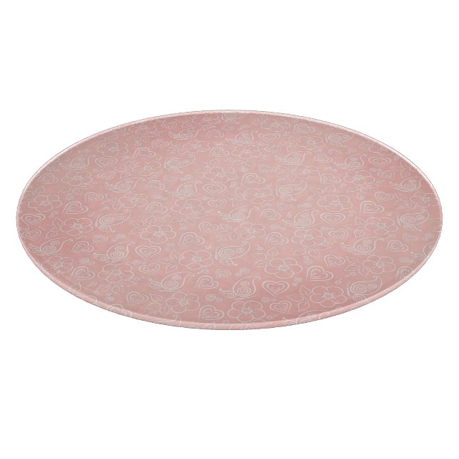 Decorative floral pattern cutting board (Corner)