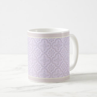 Decorative Floral Pattern In Mauve Coffee Mug