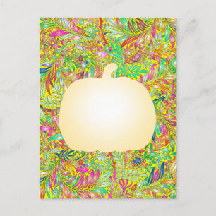 decorative floral pattern postcard
