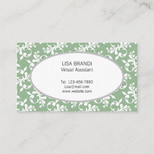 Decorative Floral Pattern Template  Business Card
