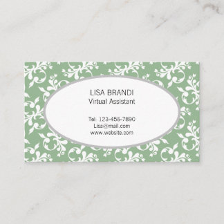 Decorative Floral Pattern Template Business Card