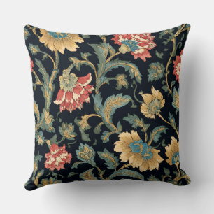 Decorative Floral Pattern Throw Pillow