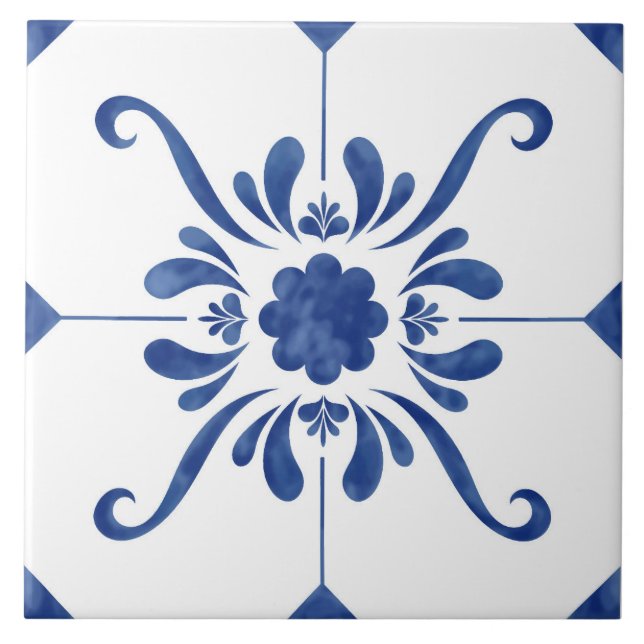 Decorative Floral Pattern Tile (Front)